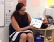Dr. Stephanie reading Let's Learn About Chemistry to children